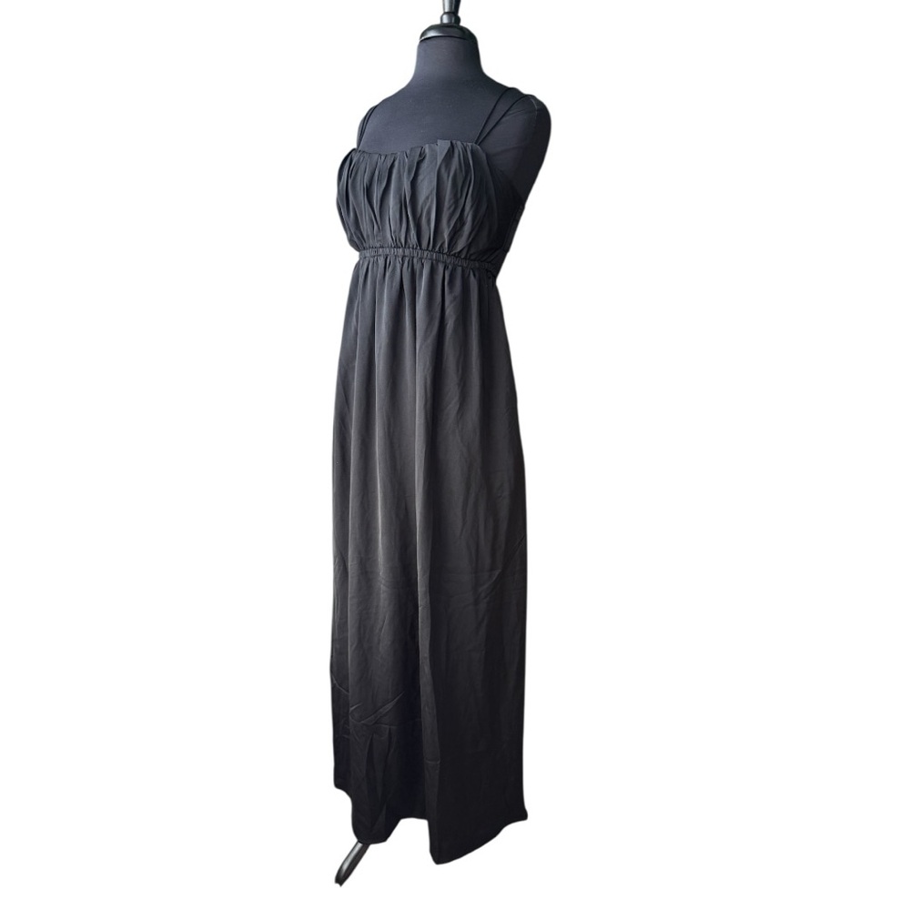 Mustard Seed Black Sleeveless Maxi with Gathered Bust